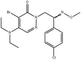 4-BROMO-2-[2-(4-CHLOROPHENYL)-2-(METHOXYIMINO)ETHYL]-5-(DIETHYLAMINO)-3(2H)-PYRIDAZINONE Struktur