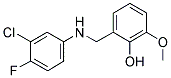 2-[(3-CHLORO-4-FLUOROANILINO)METHYL]-6-METHOXYBENZENOL Struktur