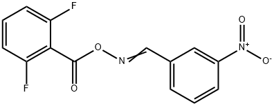 1,3-DIFLUORO-2-[(([(E)-(3-NITROPHENYL)METHYLIDENE]AMINO)OXY)CARBONYL]BENZENE Struktur