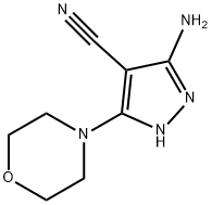 5-AMINO-3-MORPHOLIN-4-YL-1H-PYRAZOLE-4-CARBONITRILE Struktur