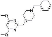 4,6-DIMETHOXY-2-[(4-BENZYLPIPERAZINO)METHYL]PYRIMIDINE Struktur