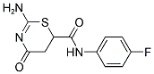 2-AMINO-N-(4-FLUOROPHENYL)-4-OXO-5,6-DIHYDRO-4H-1,3-THIAZINE-6-CARBOXAMIDE Struktur