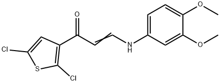 (E)-1-(2,5-DICHLORO-3-THIENYL)-3-(3,4-DIMETHOXYANILINO)-2-PROPEN-1-ONE Struktur