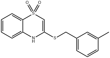 3-[(3-METHYLBENZYL)SULFANYL]-1LAMBDA6,4-BENZOTHIAZINE-1,1(4H)-DIONE Struktur