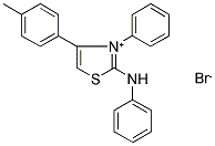 2-ANILINO-4-(4-METHYLPHENYL)-3-PHENYL-1,3-THIAZOL-3-IUM BROMIDE Struktur