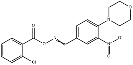 4-[4-(([(2-CHLOROBENZOYL)OXY]IMINO)METHYL)-2-NITROPHENYL]MORPHOLINE Struktur