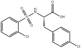 3-(4-CHLOROPHENYL)-2-([(2-CHLOROPHENYL)SULFONYL]AMINO)PROPANOIC ACID Struktur