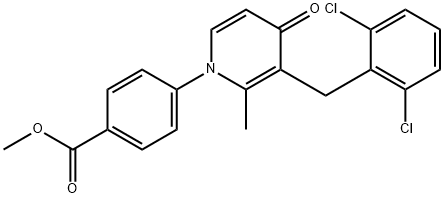 METHYL 4-[3-(2,6-DICHLOROBENZYL)-2-METHYL-4-OXO-1(4H)-PYRIDINYL]BENZENECARBOXYLATE Struktur