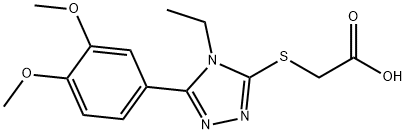 [5-(3,4-DIMETHOXY-PHENYL)-4-ETHYL-4 H-[1,2,4]TRIAZOL-3-YLSULFANYL]-ACETIC ACID Struktur