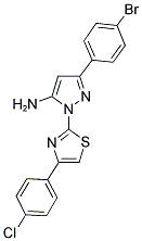 3-(4-BROMOPHENYL)-1-[4-(4-CHLOROPHENYL)-1,3-THIAZOL-2-YL]-1H-PYRAZOL-5-AMINE Struktur