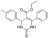 6-PHENYL-2-THIOXO-4-P-TOLYL-1,2,3,4-TETRAHYDRO-PYRIMIDINE-5-CARBOXYLIC ACID ETHYL ESTER Struktur