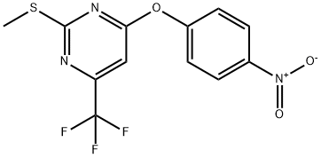 2-(METHYLSULFANYL)-4-(4-NITROPHENOXY)-6-(TRIFLUOROMETHYL)PYRIMIDINE Struktur