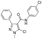 5-CHLORO-N-(4-CHLOROPHENYL)-1-METHYL-3-PHENYL-1H-PYRAZOLE-4-CARBOXAMIDE Struktur