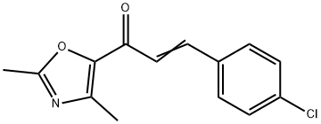 3-(4-CHLOROPHENYL)-1-(2,4-DIMETHYL-1,3-OXAZOL-5-YL)PROP-2-EN-1-ONE Struktur