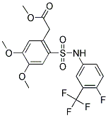 METHYL 2-(2-(((4-FLUORO-3-(TRIFLUOROMETHYL)PHENYL)AMINO)SULFONYL)-4,5-DIMETHOXYPHENYL)ACETATE Struktur