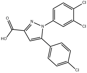 5-(4-CHLOROPHENYL)-1-(3,4-DICHLOROPHENYL)-1H-PYRAZOLE-3-CARBOXYLIC ACID Struktur