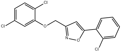 5-(2-CHLOROPHENYL)-3-[(2,5-DICHLOROPHENOXY)METHYL]ISOXAZOLE Struktur