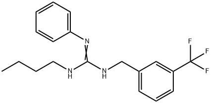 N-BUTYL-N''-PHENYL-N'-[3-(TRIFLUOROMETHYL)BENZYL]GUANIDINE Struktur