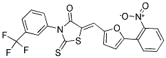 (5Z)-5-{[5-(2-NITROPHENYL)-2-FURYL]METHYLENE}-2-THIOXO-3-[3-(TRIFLUOROMETHYL)PHENYL]-1,3-THIAZOLIDIN-4-ONE Struktur