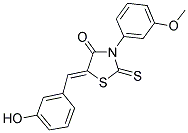 (5Z)-5-(3-HYDROXYBENZYLIDENE)-3-(3-METHOXYPHENYL)-2-THIOXO-1,3-THIAZOLIDIN-4-ONE Struktur