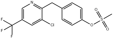 4-([3-CHLORO-5-(TRIFLUOROMETHYL)-2-PYRIDINYL]METHYL)PHENYL METHANESULFONATE Struktur