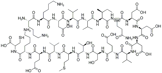 H-LYS-LYS-ASP-VAL-VAL-ILE-GLN-ASP-ASP-ASP-VAL-GLU-SER-THR-MET-VAL-GLU-LYS-(CYS)-OH Struktur