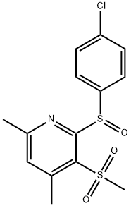 2-[(4-CHLOROPHENYL)SULFINYL]-4,6-DIMETHYL-3-(METHYLSULFONYL)PYRIDINE Struktur