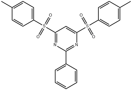 4,6-BIS[(4-METHYLPHENYL)SULFONYL]-2-PHENYLPYRIMIDINE Struktur