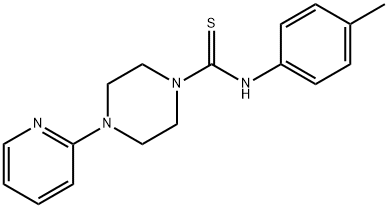 ((4-METHYLPHENYL)AMINO)(4-(2-PYRIDYL)PIPERAZINYL)METHANE-1-THIONE Struktur