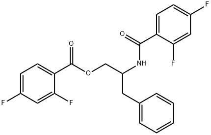 2-[(2,4-DIFLUOROBENZOYL)AMINO]-3-PHENYLPROPYL 2,4-DIFLUOROBENZENECARBOXYLATE Struktur