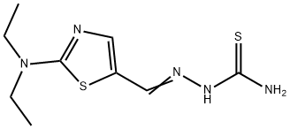 2-((E)-[2-(DIETHYLAMINO)-1,3-THIAZOL-5-YL]METHYLIDENE)-1-HYDRAZINECARBOTHIOAMIDE Struktur