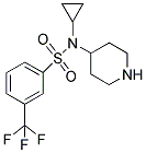 N-CYCLOPROPYL-N-(4-PIPERIDINYL)-3-(TRIFLUOROMETHYL)BENZENESULFONAMIDE Struktur