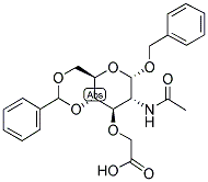 BENZYL 2-ACETAMIDO-4,6-O-BENZYLIDENE-3-CARBOXYMETHYL-2-DEOXY-A-D-GLUCOPYRANOSIDE Struktur