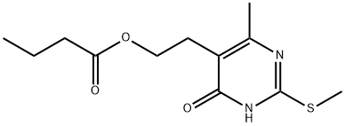 2-[4-METHYL-2-(METHYLSULFANYL)-6-OXO-1,6-DIHYDRO-5-PYRIMIDINYL]ETHYL BUTYRATE Struktur