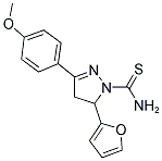 5-(2-FURYL)-3-(4-METHOXYPHENYL)-4,5-DIHYDRO-1H-PYRAZOLE-1-CARBOTHIOAMIDE Struktur