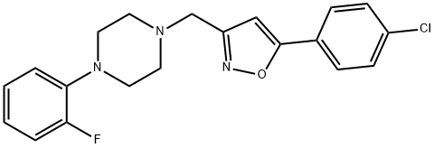 1-([5-(4-CHLOROPHENYL)-3-ISOXAZOLYL]METHYL)-4-(2-FLUOROPHENYL)PIPERAZINE Struktur