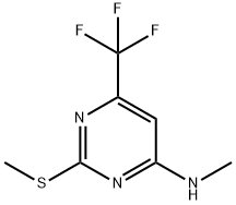 N-METHYL-2-(METHYLSULFANYL)-6-(TRIFLUOROMETHYL)-4-PYRIMIDINAMINE Struktur