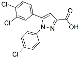 1-(4-CHLOROPHENYL)-5-(3,4-DICHLOROPHENYL)-1H-PYRAZOLE-3-CARBOXYLIC ACID Struktur