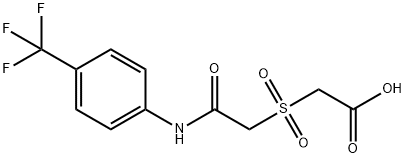 2-((2-OXO-2-[4-(TRIFLUOROMETHYL)ANILINO]ETHYL)SULFONYL)ACETIC ACID Struktur