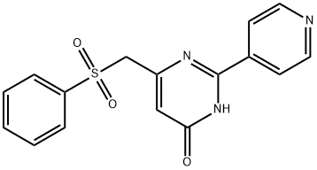 6-[(PHENYLSULFONYL)METHYL]-2-(4-PYRIDINYL)-4-PYRIMIDINOL Struktur