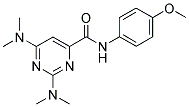 2,6-BIS(DIMETHYLAMINO)-N-(4-METHOXYPHENYL)PYRIMIDINE-4-CARBOXAMIDE Struktur