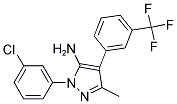 1-(3-CHLOROPHENYL)-3-METHYL-4-[3-(TRIFLUOROMETHYL)PHENYL]-1H-PYRAZOL-5-AMINE Struktur