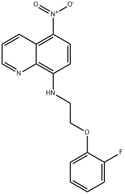 N-[2-(2-FLUOROPHENOXY)ETHYL]-5-NITROQUINOLIN-8-AMINE Struktur