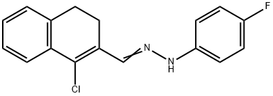 1-CHLORO-3,4-DIHYDRO-2-NAPHTHALENECARBALDEHYDE N-(4-FLUOROPHENYL)HYDRAZONE Struktur