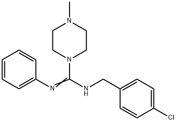 N-(4-CHLOROBENZYL)-4-METHYL-N'-PHENYLTETRAHYDRO-1(2H)-PYRAZINECARBOXIMIDAMIDE Struktur