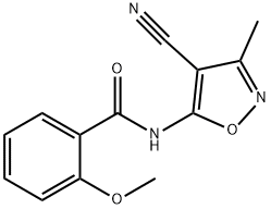 N-(4-CYANO-3-METHYL-5-ISOXAZOLYL)-2-METHOXYBENZENECARBOXAMIDE Struktur