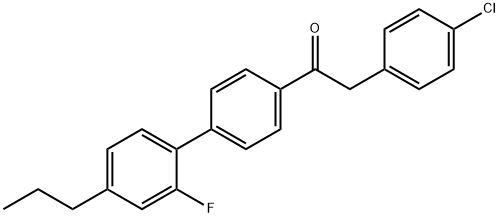 2-(4-CHLOROPHENYL)-1-(2'-FLUORO-4'-PROPYL[1,1'-BIPHENYL]-4-YL)-1-ETHANONE Struktur