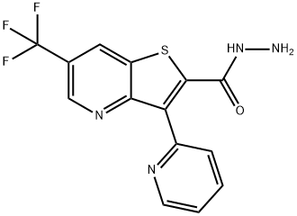 3-(2-PYRIDINYL)-6-(TRIFLUOROMETHYL)THIENO[3,2-B]PYRIDINE-2-CARBOHYDRAZIDE Struktur