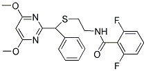 2,6-DIFLUORO-N-[2-[A-(4,6-DIMETHOXYPYRIMIDIN-2-YL)BENZYLTHIO]ETHYL]BENZAMIDE Struktur