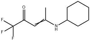 4-(CYCLOHEXYLAMINO)-1,1,1-TRIFLUORO-3-PENTEN-2-ONE Struktur